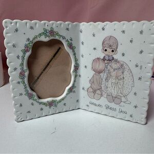 Precious Moments White Floral Photo Frame 1991